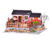 TOPBSFARNY Casa de Muñecas en Miniatura de Madera, Estilo Japonés/Chino, Kit DIY de Villa en 3D, Modelo Creativo, Regalo (Countryside Dwelling)