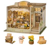 TOPBSFARNY Kit de casa de muñecas de madera 3D en miniatura para adultos y adolescentes, rompecabezas de madera, modelo de casa pequeña con luz LED