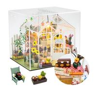 TOPBSFARNY Kit de casa de muñecas de madera con protección contra el polvo modelo de construcción DIY casa de arte romántico regalo de cumpleaños regalo de boda