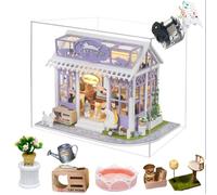 TOPBSFARNY Kit de casa de muñecas en miniatura, rincón de libros en miniatura 3D, rompecabezas de madera en miniatura, kits de manualidades para adultos (tienda de gatos)