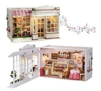 TOPBSFARNY Kit de casa de muñecas en miniatura, rompecabezas de madera 3D con temática de bayas dulces, kit de casa pequeña, pasatiempos para mujeres adultas, regalos de manualidades, con cubierta