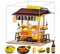 TOPBSFARNY Kit de casa de muñecas en miniatura y muebles, kit de casa de muñecas en miniatura japonesa con luz LED, idea de habitación creativa para regalo de cumpleaños del día de San Valentín (con