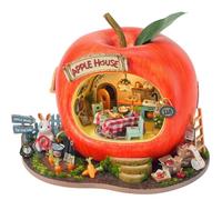 TOPBSFARNY Kit de casa en miniatura, rincón de libros con luz LED, rompecabezas 3D de madera en miniatura para adultos, decoración de estantería de casa de muñecas, regalos para amigos y padres (A108)
