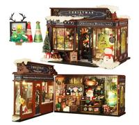 TOPBSFARNY Kit de casa pequeña con movimiento musical 3D de madera en miniatura para adultos, manualidades de madera, modelo de casa de muñecas, kits de tienda vintage, decoración del hogar de