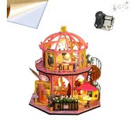 TOPBSFARNY Kit de rincón de libros de Navidad, kit de casa de muñecas en miniatura con luz LED a escala 1:24, kits de manualidades para habitación, regalos para adultos (ES006)