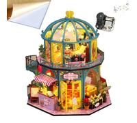 TOPBSFARNY Kit de rincón de libros de Navidad, kit de casa de muñecas en miniatura con luz LED a escala 1:24, kits de manualidades para habitación, regalos para adultos (ES005)