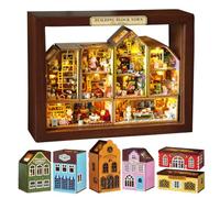 TOPBSFARNY Kits de manualidades para la casa, casas de muñecas de conejo, kits de construcción en miniatura con muebles, casa de muñecas para regalos de cumpleaños, kit de casa de bricolaje para