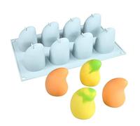 TOPBSFARNY Molde de silicona con forma de mango para tartas, 8 agujeros, pudín de frutas, moldes para bandeja de hielo, gelatina, pastelería, helado, mousse, moldes para hornear pasteles (forma de