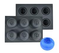 TOPBSFARNY Molde de silicona de 6 cavidades para hornear mousse pastel, postre francés, chocolate, trufa, fruta, helado, molde