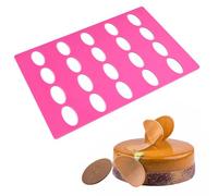 TOPBSFARNY Molde de silicona para chocolate con encaje hueco para fondant, molde para tartas con chispas de chocolate, herramientas de repostería, decoración de postres (patrón ovalado)