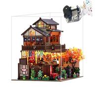 TOPBSFARNY Tienda de sushi japonesa en miniatura, 3D, kit de libro Nook para adultos con movimiento musical, rompecabezas de madera DIY para cumpleaños, regalo de boda (con protección contra el polvo)