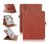 TOPCASE Funda Giratorio 360º para BOOX Go 10.3 ePapel Tablet 10.3 Pulgadas,Folio-Leder-Standhülle mit Handschlaufe und Stifthalter,Auto Schlaf/Wachen,Marrón