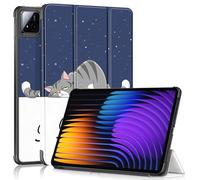 TOPCASE Funda para Xiaomi Mi Pad 8/Pad 8 Pro 2025Xiaomi Pad 7/Pad 7 Pro 11.2 Pulgadas 2024,Ultra Delgado Carcasa con Soporte Función y Auto-Sueño/Estela,Gato Perezoso