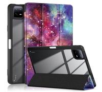 TOPCASE Funda para Xiaomi Pad 6 /Pad 6 Pro Tablet de 11 pulgadas 2023 con soporte para bolígrafo, parte trasera transparente de PC, TPU resistente a los golpes, soporte plegable con protector de coche