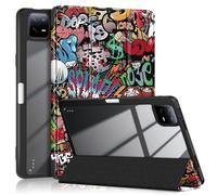 TOPCASE Funda para Xiaomi Pad 6 /Pad 6 Pro Tablet de 11 pulgadas 2023 con soporte para bolígrafo, parte trasera transparente de PC, TPU resistente a los golpes, soporte plegable con protector de coche