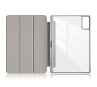 TOPCASE Funda para Xiaomi Redmi Pad SE Tablet de 11 pulgadas 2023 con soporte para bolígrafo, parte trasera transparente de PC, TPU resistente a los golpes, soporte plegable con protector de coche /