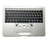 Topcase - Reposamanos con teclado para MacBook Pro 13" Retina A1989 2018-2019 Plata