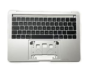 Topcase - Reposamanos con teclado para MacBook Pro 13" Retina A1989 2018-2019 Plata