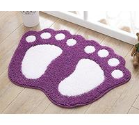 TOPCHANCES Cute Foot-Shaped Antideslizante absorción de Agua Felpa Alfombra de baño Suave Piso Alfombra Dormitorio baño Ducha Alfombra Natural