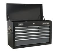 Topchest 9 Cajón Con Rodamientos Diapositivas - Negro/Gris AP2509B Sealey Nuevo