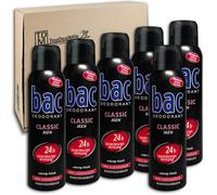 TopDealMile - Desodorante en aerosol para desodorante BAC Men Classic, 6 x 150 ml