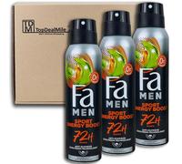 TopDealMile - Desodorante Fa Men Antitranspirante Sport Energy 3 x 150 ml Boost