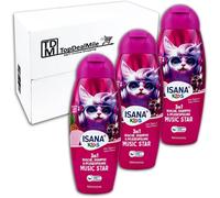 TopDealmile - Pack de almacenamiento - ISANA KiDS 3 en 1 ducha, champú y acondicionador Music Star 3 x 300 ml