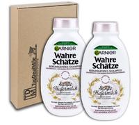TopDealMile - Pack de almacenamiento para champú Garnier True Tesoros, leche de avena, cabello sensible y cuero cabelludo sensible, 2 x 250 ml