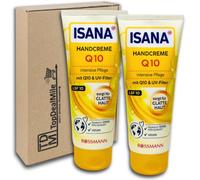 TopDealMile - Pack de almacenamiento para crema de manos ISANA Q10 + vitamina C 2 x 100 ml