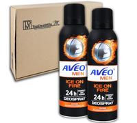 TopDealMile - Pack de almacenamiento para desodorante en spray Aveo Men Ice on Fire 24h 2 x 200 ml