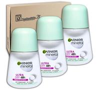 TopDealMile - Pack de almacenamiento para desodorante Garnier Mineral Roll On Ultra Dry - 48hDeo Roller 3 x 50 ml
