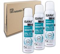 TopDealMile - Pack de almacenamiento para desodorante ISANA MEN Desodorante en spray Sensitiv 3 x 150 ml
