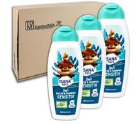 TopDealMile - Pack de almacenamiento para ducha y champú ISANA KiDS 2 en 1 Sensitive 3 x 300 ml