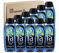 TopDealMile - Pack de almacenamiento para gel de ducha Fa Men Sport - Refresca tu cuerpo, mente y sentidos, 10 x 250 ml