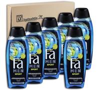 TopDealMile - Pack de almacenamiento para gel de ducha Fa Men Sport XL - Refresca tu cuerpo, mente y sentidos, 6 x 400 ml