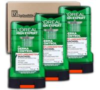 TopDealMile - Pack de almacenamiento para gel de ducha L'ORÉAL Men Expert Derma Control Anti-Impurezas, 3 x 250 ml