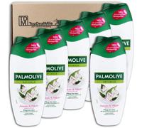 TopDealMile - Pack de almacenamiento para gel de ducha Palmolive Naturals Jasmine & Milk crema de ducha para piel suave y suave, 6 x 250 ml