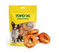Topdog Chicken Donut Mini para perros - 4 unidades - aperitivos masticables para perros de larga duración - sin azúcar - sin aditivos - El mini donut garantiza un cuidado dental de buen gusto