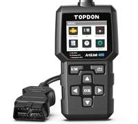 TOPDON AL400 OBD2 Diagnosis, Maquina Diagnosis Coche Multimarca 10 Funciones, comprobación de Las Luces del Motor, Pruebas de emisiones de Gases de Escape, comprobación del Sensor O2, EVAP