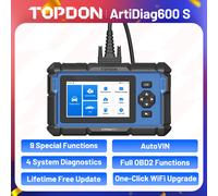 TOPDON ArtiDiag600S OBD2 escáner herramienta de diagnóstico de coche profesional ABS Airbag aceite EPB DPF TPMS BMS restablecer lector de código automotriz Artidiag600S