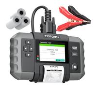 TOPDON BT600 Comprobador de Batería para Coche,100 a 2000A Probador de Arranque,Probador de Carga,Pantalla a Color de 3.5",Impresión de Informes de Prueba,12V / 24V Analizador Bateria Herramienta