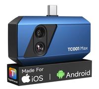 TOPDON - Cámara térmica TC001 Max para iPhone Android, resolución 512×384 con cámara visual 1.5MP, -20℃-550°C, 25Hz, cámara infrarroja de doble lente para inspección de hogar, fugas y CVC