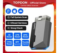 TOPDON CarPal OBD2 lector de código escáner Control de salud del coche Smog comprobar prueba de batería escaneo completo del sistema 6 servicios de reinicio CarPal