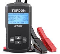 TOPDON Comprobador de batería de coche BT50, 12 V, 100-2000 CCA | Comprobador de batería de coche con sistema de arranque de carga, analizador de batería de coche para coche, ATV, SUV, camión