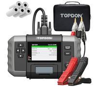 TOPDON Comprobador de batería de coche BT600 Plus, 6 V/12 V/24 V, 100 - 2000 CCA, 12 V/24 V, prueba de arranque/prueba de carga/sistema, comprobador de batería de coche con batería integrada e