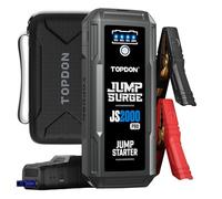 TOPDON JS2000 Arrancador de Coches, 2000A 16,000 mAh Arrancador de Baterias de 12V(hasta 8.0L Gasolina o 6.0L Diésel), luz LED, Carga Rápida USB-C para Dispositivos Eléctricos