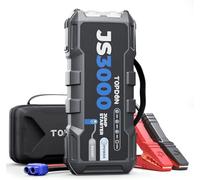 TOPDON JS3000 Arrancador de Coches, 24000mAh 3000A Arrancador de Baterias de Coche de Gasolina hasta 9L o 7L de Diésel