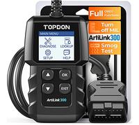 TOPDON OBD2 Lector de código de escaner TT AL300, Herramienta de escaneo OBDII con Funciones Completas OBD2 para Apagar la luz del Motor, Ayuda a Prueba de Humo, con Modo 6