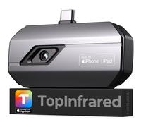 TOPDON TC002C Cámara Térmica para iPhone15/16 Serie, 512x384 Resolución TISR, Cámara Termográfica de -20℃ a 550℃, 40mk Sensibilidad Térmica, 25Hz Frecuencia Actualización, para iOS iPad iPhone
