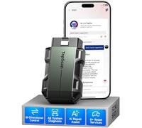 TOPDON TopScan Lite OBD2 Diagnosis, Bluetooth Diagnosis Coche Multimarca con Comprobación Bidireccional/8 Reinicios/Asistente IA, Escaner para Coches con Can-FD, FCA/Nissan/Renault SGW, 1 año Gratis